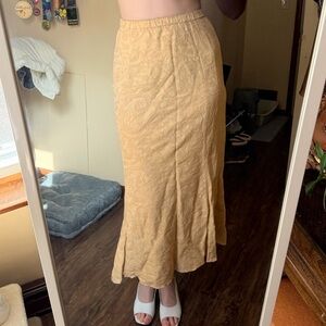 J. Jill Textured Maxi Skirt in Mustard